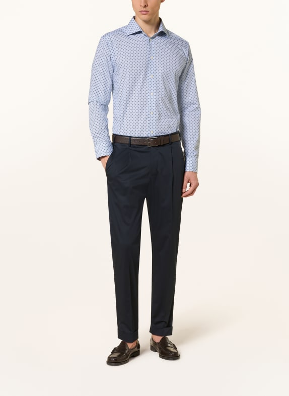 ETON Overhemd Slim Fit LICHTBLAUW / BRUIN / DONKERBLAUW