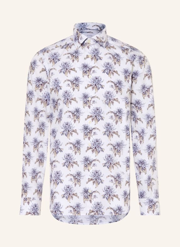 ETON Overhemd Slim Fit WIT / TAUPE / LICHTBLAUW