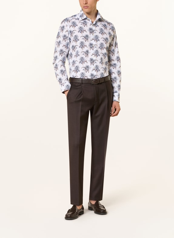 ETON Overhemd Slim Fit WIT / TAUPE / LICHTBLAUW