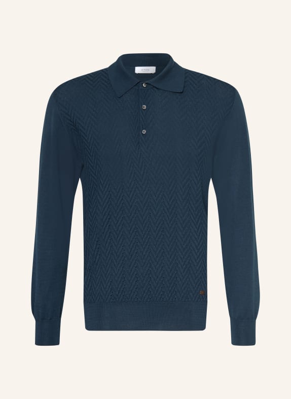 ETON Strick-Poloshirt DUNKELBLAU
