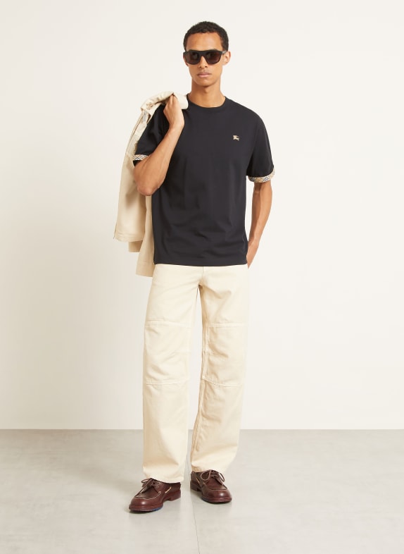 BURBERRY Tricou RYAN NEGRU / BEJ / ROȘU