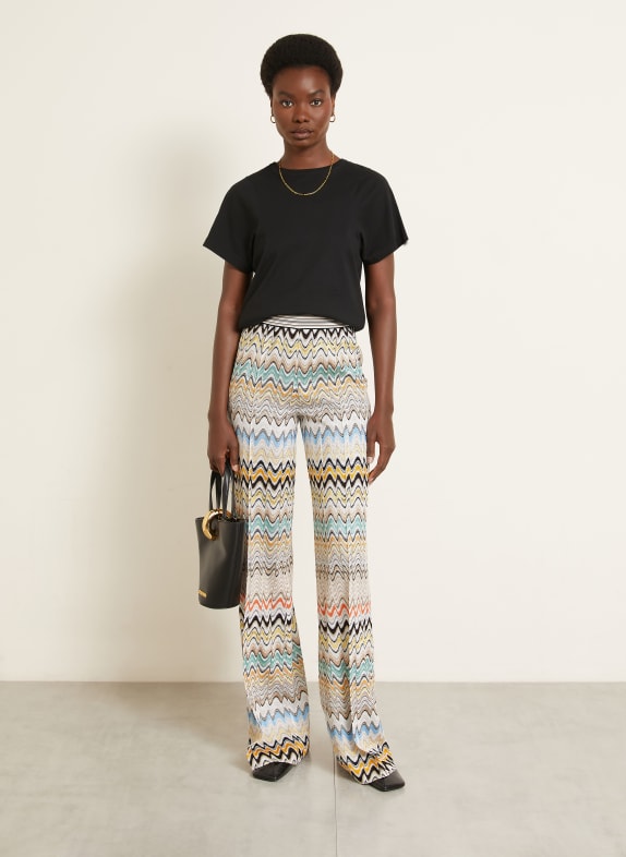 MISSONI Gebreide broek BEIGE / GEEL / TURQUOISE