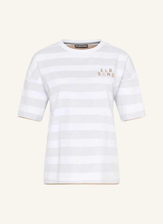 ELBSAND T-Shirt GRY WEISS / HELLGRAU