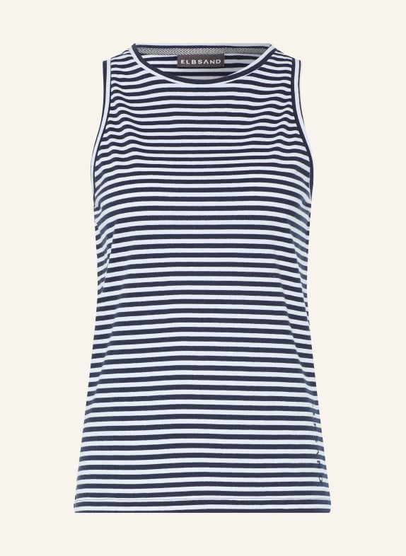 ELBSAND Top MAAVI BLANC / BLEU FONCÉ