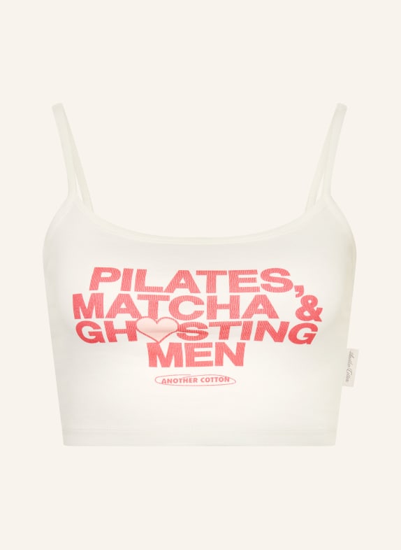 another COTTON LAB Tank top WHITE / ROSE / RED