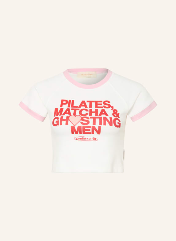 another COTTON LAB Kort T-shirt CREME / ROSA / RØD
