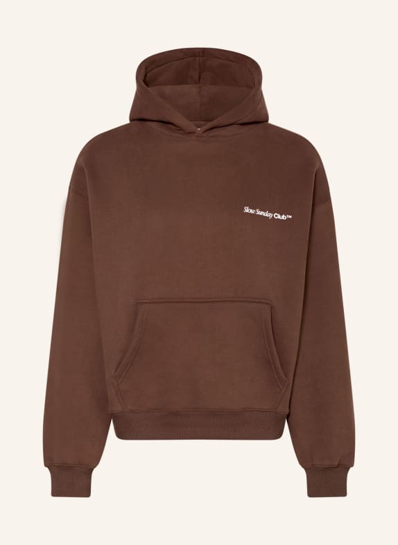 another COTTON LAB Oversized-Hoodie BRAUN / WEISS