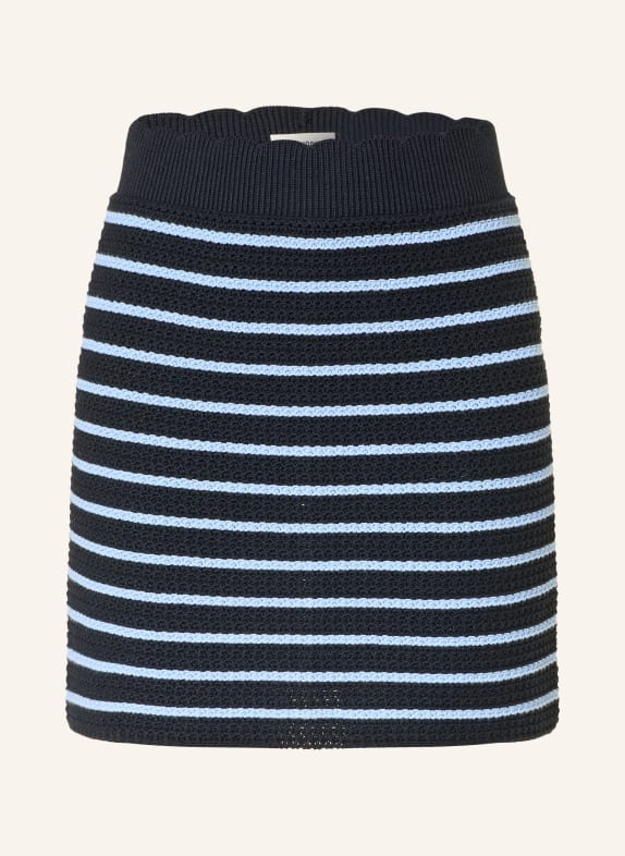 DRYKORN KOKIRI Knit Skirt DARK BLUE / LIGHT BLUE