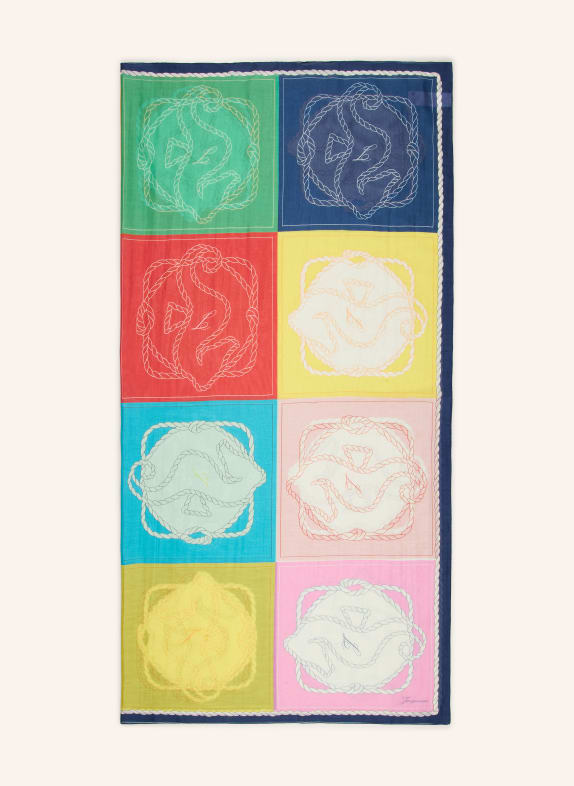 JACQUEMUS Sjaal GEEL / ROZE / BLAUW