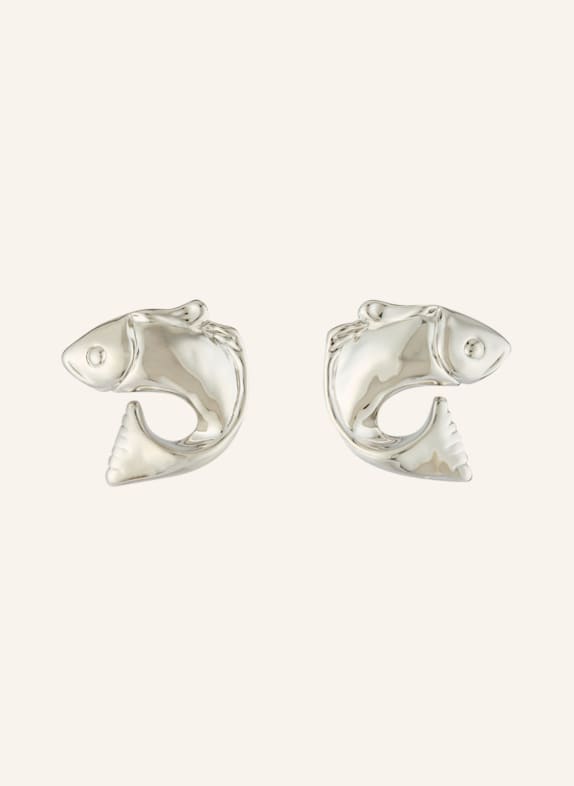 JACQUEMUS Ear studs LES BOUCLES POISSON SILVER
