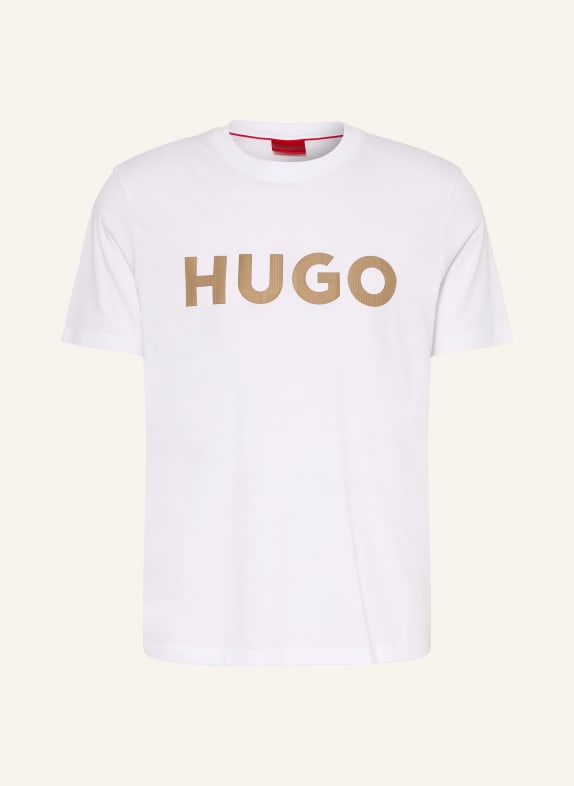 HUGO T-Shirt DULIVIO WEISS / CAMEL