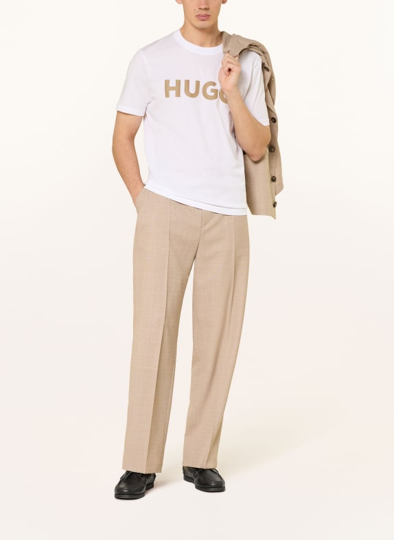 HUGO T-shirt DULIVIO WIT / CAMEL