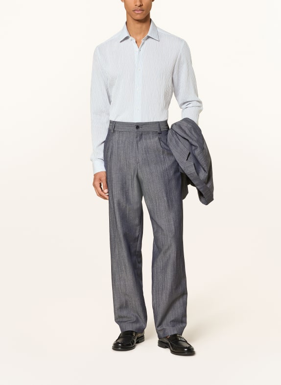 HUGO Overhemd VALERIO Slim Fit LICHTBLAUW / DONKERBLAUW
