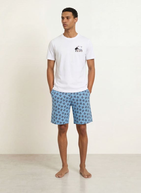 mey Sovshorts mey × LORIOT LJUSBLÅ / BLÅ / VIT