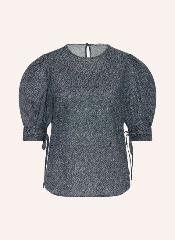 ROCKMACHERIN Blusenshirt TULA BLAU / WEISS