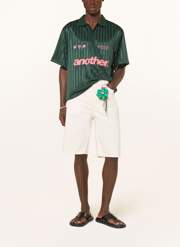 another COTTON LAB Jersey-poloshirt DONKERGROEN / ROZE