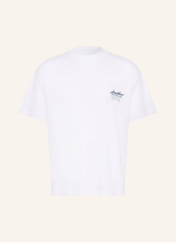 another COTTON LAB T-Shirt WEISS / ORANGE / DUNKELBLAU