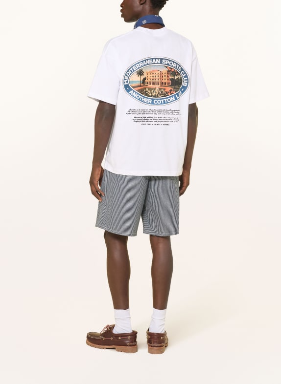 another COTTON LAB T-shirt WIT / ORANJE / DONKERBLAUW
