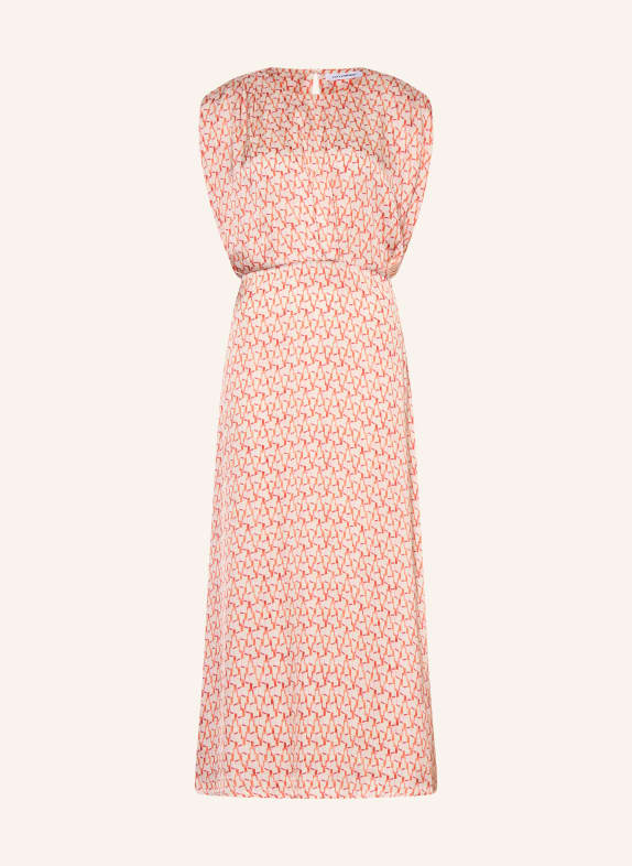co'couture CARMINECC satin dress with cut-out DARK ORANGE / CREAM / FUCHSIA