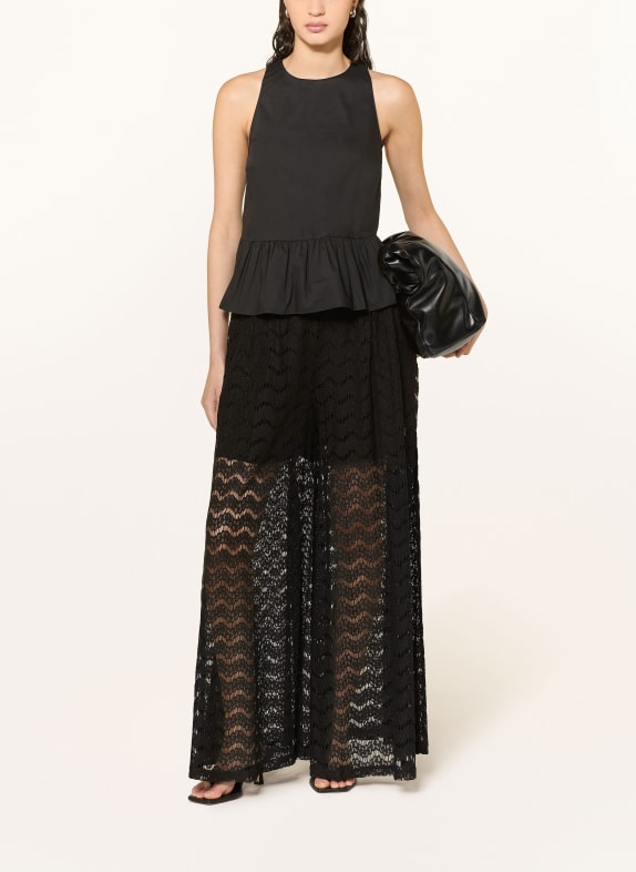 co'couture Marlene-broek HARRIETCC van kant ZWART