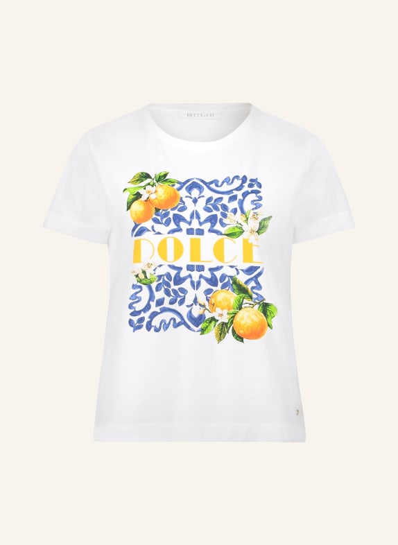 BETTY&CO Tričko BÍLÁ / ORANŽOVÁ / MODRÁ
