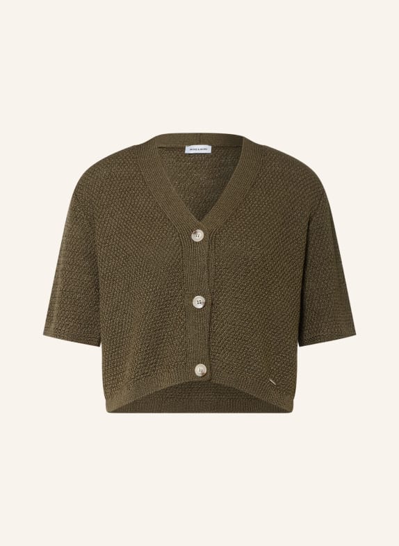 MORE & MORE Strickjacke mit 3/4-Arm OLIV