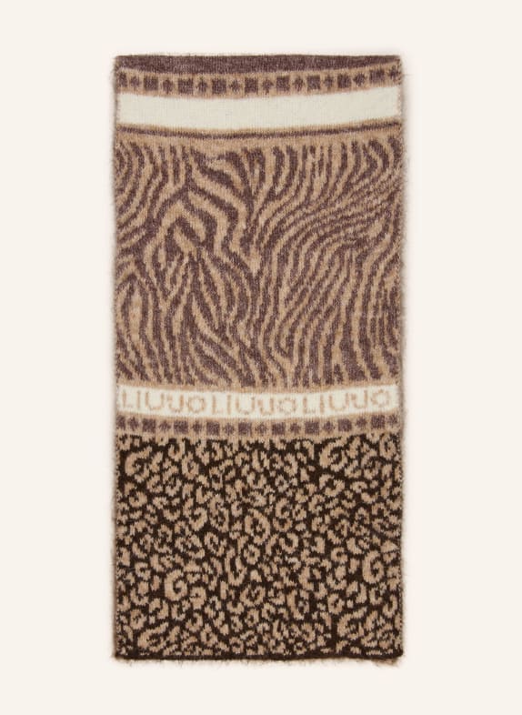LIU JO Sjaal MARRON FONCÉ / CAMEL / CRÈME