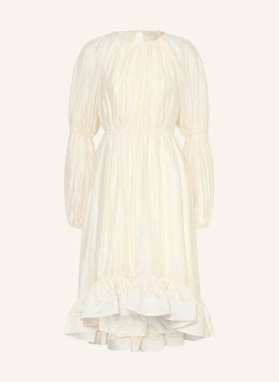 MALINA Robe LEONTINE à volants et découpes CRÈME