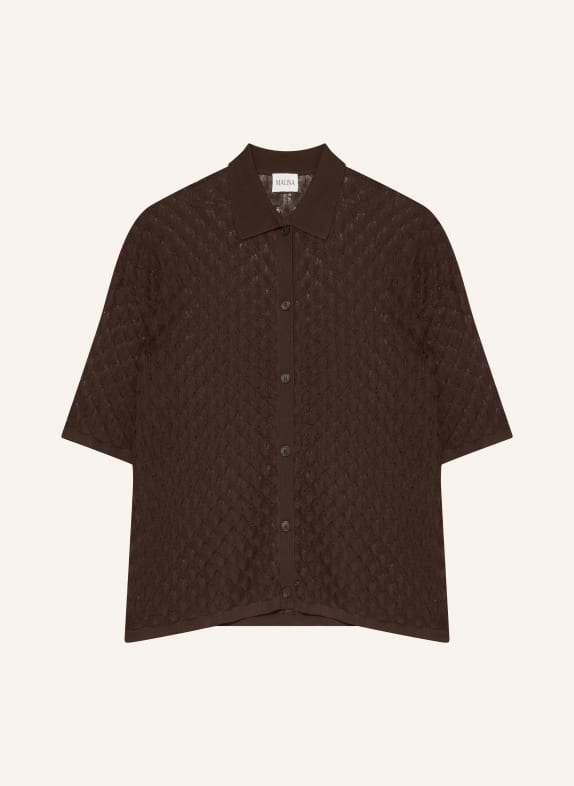 MALINA MOA Knit Blouse DARK BROWN
