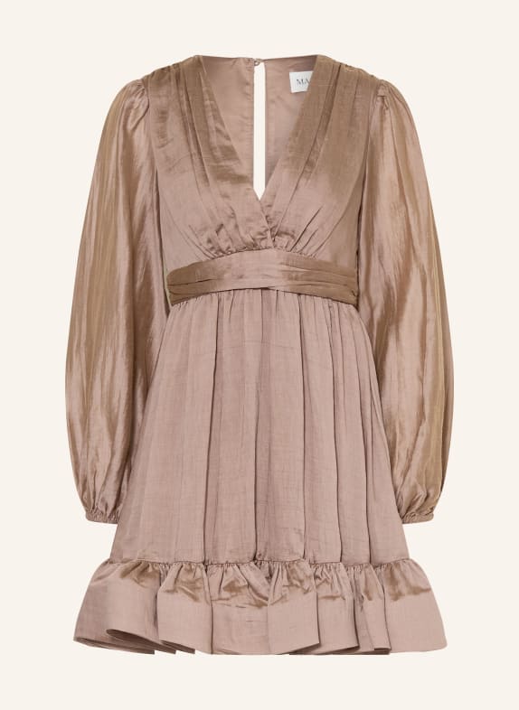 MALINA Robe de cocktail JADIE à volants TAUPE