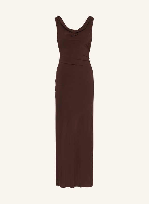 MALINA Robe de soirée VIDA MARRON FONCÉ