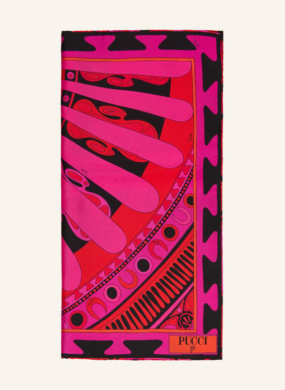 PUCCI Seidentuch PINK / ROT / SCHWARZ