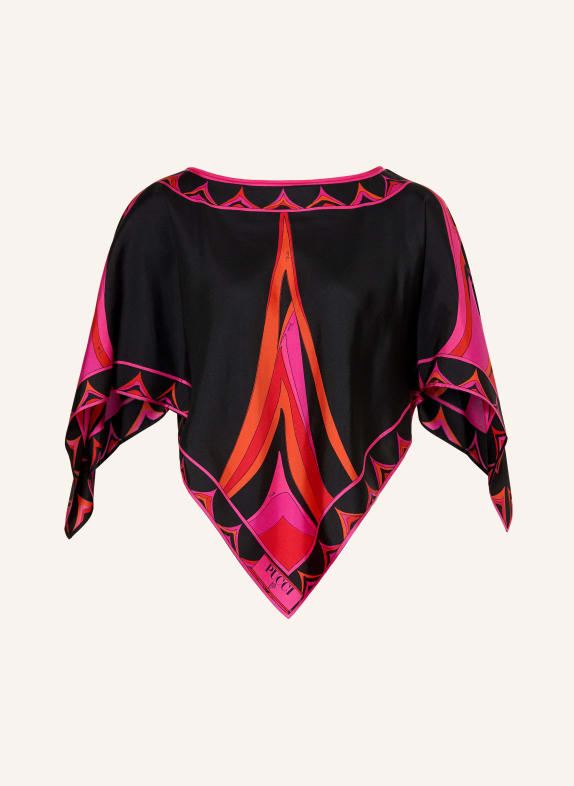 PUCCI Blusenshirt aus Seide mit 3/4-Arm PINK / ROT / SCHWARZ