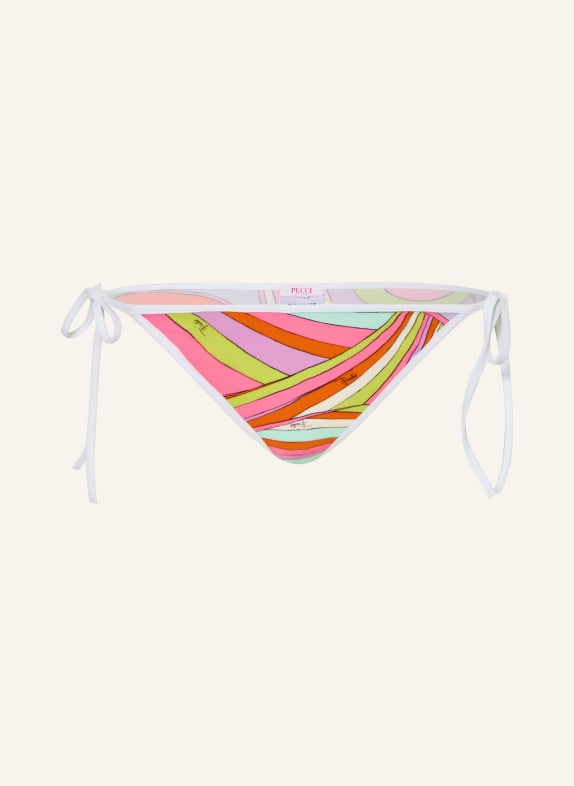 PUCCI Triangel-Bikini-Hose PINK / ORANGE / TÜRKIS