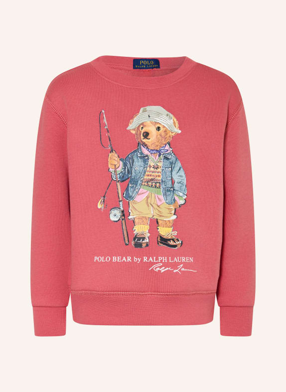 POLO RALPH LAUREN Sweatshirt LIGHT RED / LIGHT BROWN / BLUE