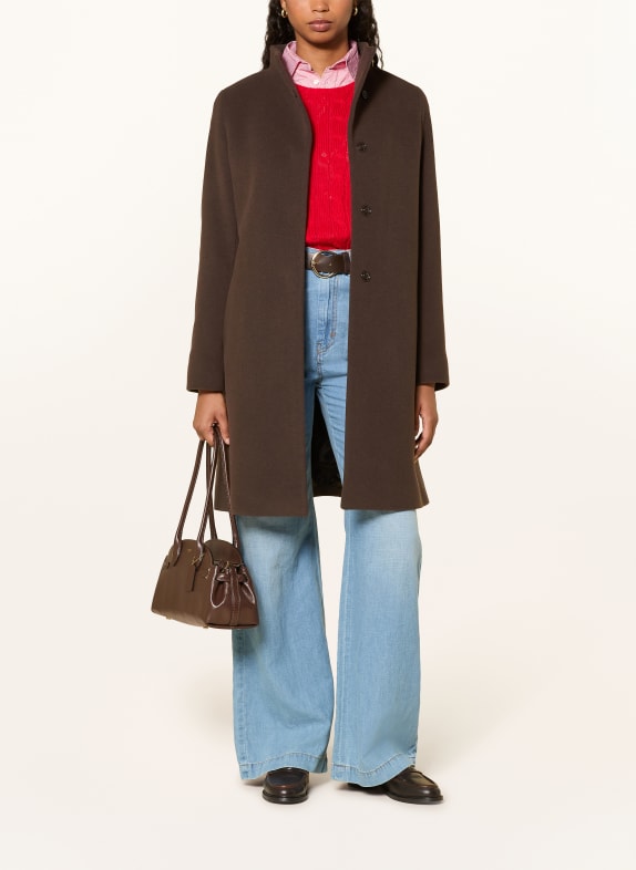 ICONS CINZIA ROCCA Manteau en laine MARRON FONCÉ