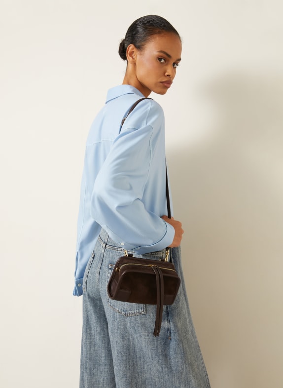 LOEWE Schoudertas AMAZONA 180 MINI MARRON FONCÉ / GOUD