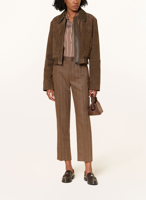 Dondup 7/8-broek NIMA MARRON FONCÉ