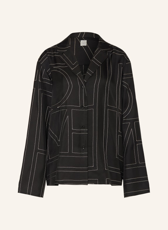 TOTEME Silk blouse BLACK / WHITE