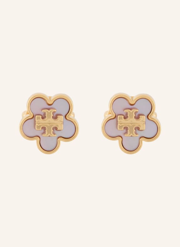 TORY BURCH Náušnice FORGET ME NOT ZLATÁ / SVĚTLE RŮŽOVÁ