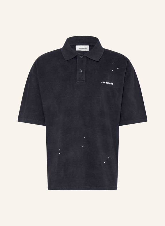 carhartt WIP Piqué-Poloshirt PAINTER DUNKELBLAU / WEISS