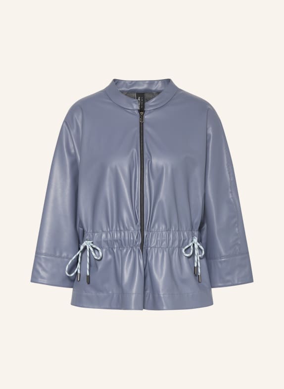MARC CAIN Jacke in Lederoptik mit 3/4-Arm 380 grisaille