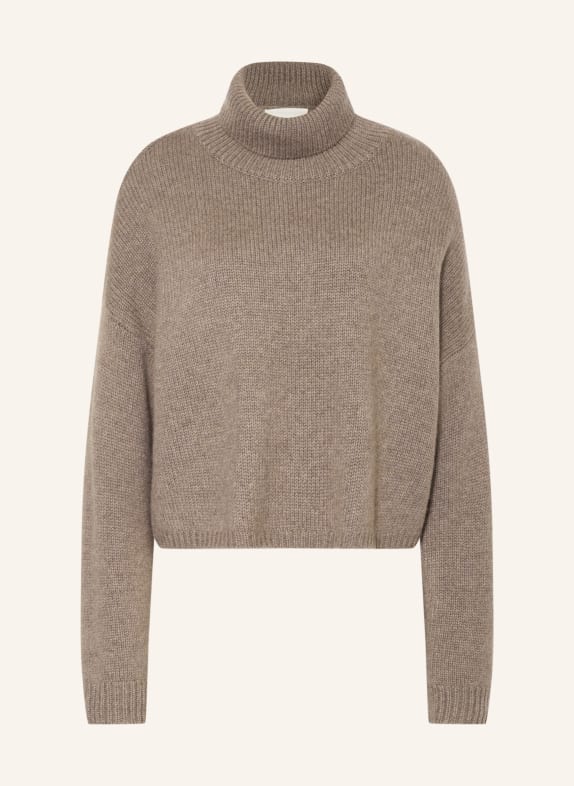 LISA YANG ZERLINA cashmere turtleneck sweater TAUPE