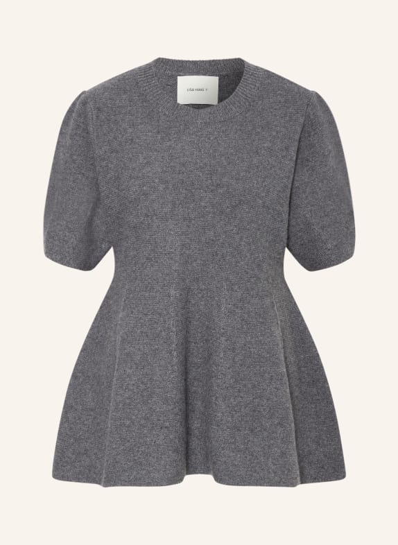 LISA YANG Strickshirt MELLA aus Cashmere DUNKELGRAU