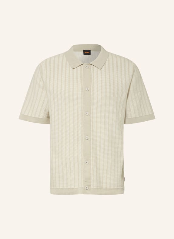 BOSS KODD Regular Fit Knit Shirt BEIGE