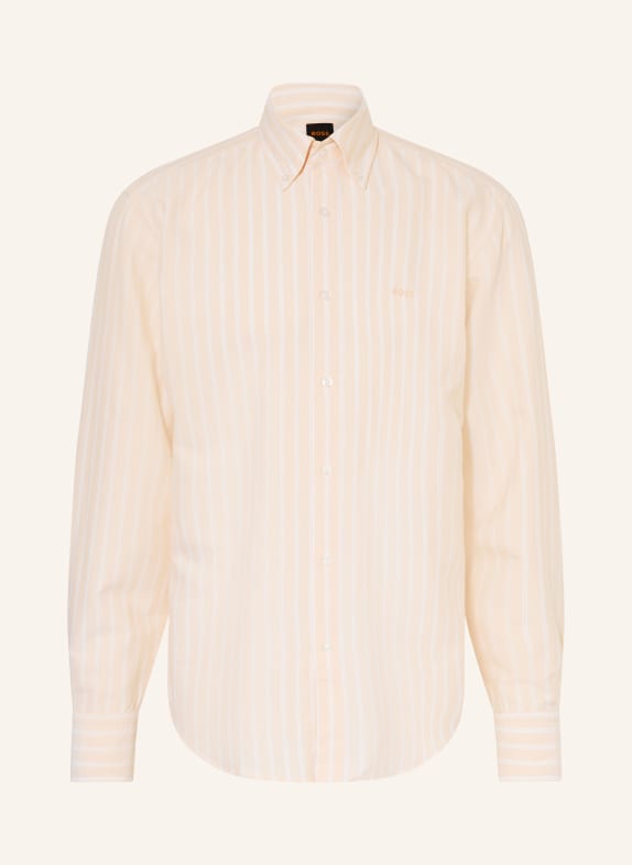 BOSS Skjorte RICOPLUS_M Regular Fit LYSEORANGE / HVID