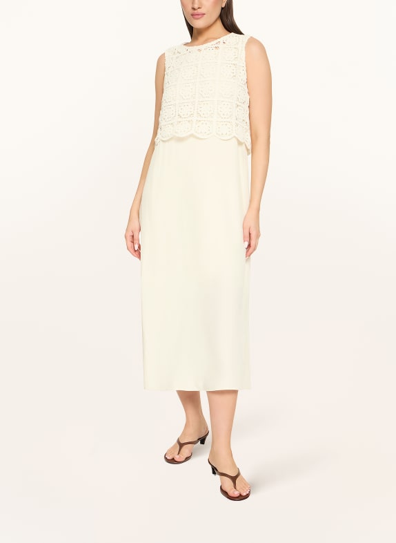 CARTOON Kleid im Materialmix mit Spitze BEIGE