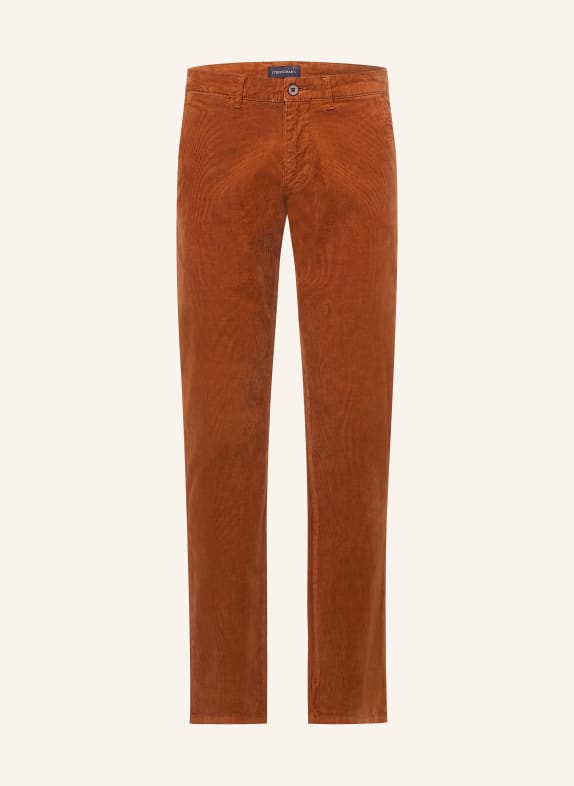 STROKESMAN'S Slim-fit corduroy pants BROWN