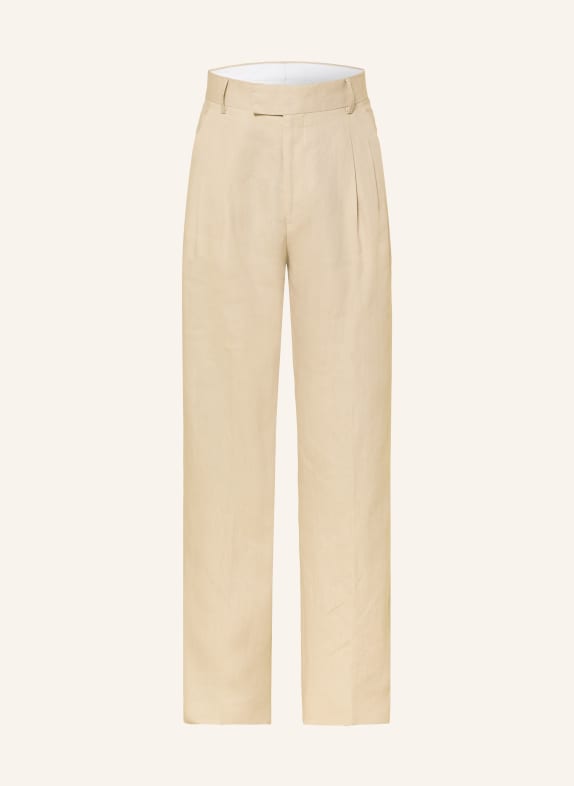 TIGER OF SWEDEN Lněné chino kalhoty THEO Regular Fit REŽNÁ