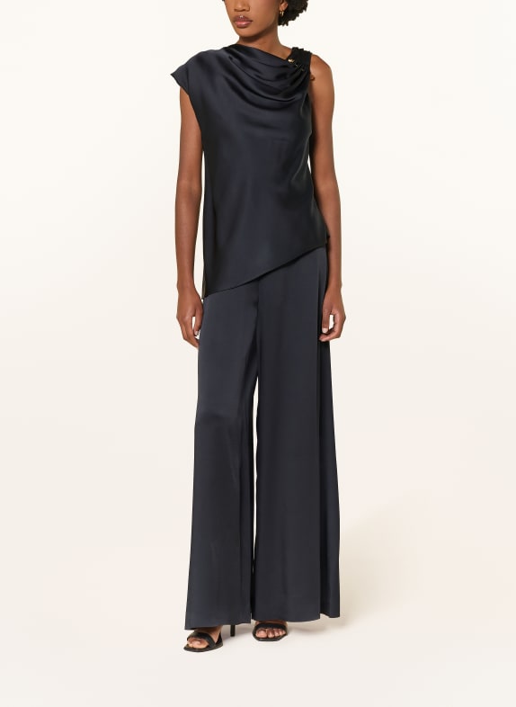 BOSS Jumpsuit DANJINI aus Satin DUNKELBLAU